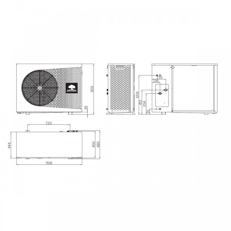 Тепловой насос моноблок BeeThermic MHCM 06 / 10