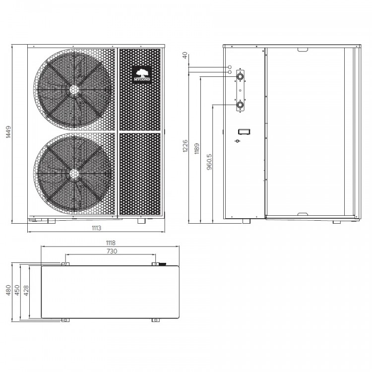 Тепловой насос моноблок BeeThermic MHCM 18 / 24