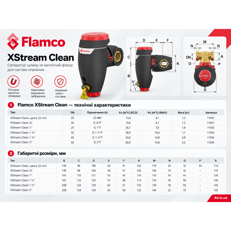 Сепаратор шламу Flamco XStream Clean
