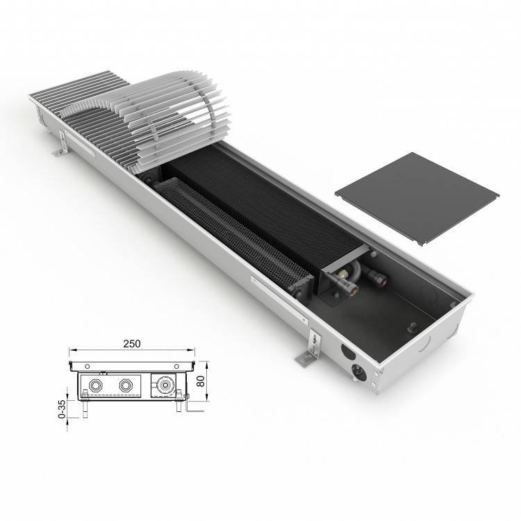 внутрішн. конвектор ISAN FRT 080 250 з вентилятором