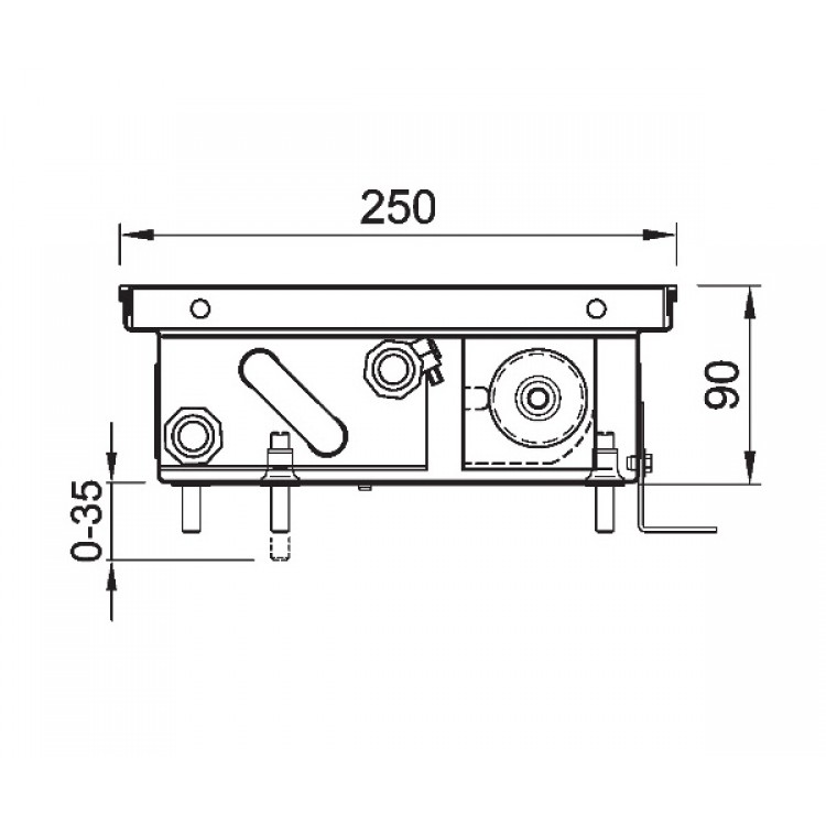 внутрішн. конвектор ISAN FRT 090 250 з вентилятором