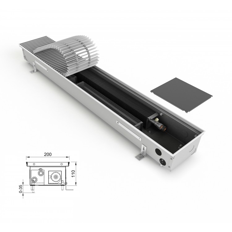 внутрішн. конвектор ISAN FRT 110 200 з вентилятором