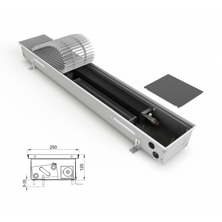 внутрішн. конвектор ISAN FRT 125 250 з вентилятором