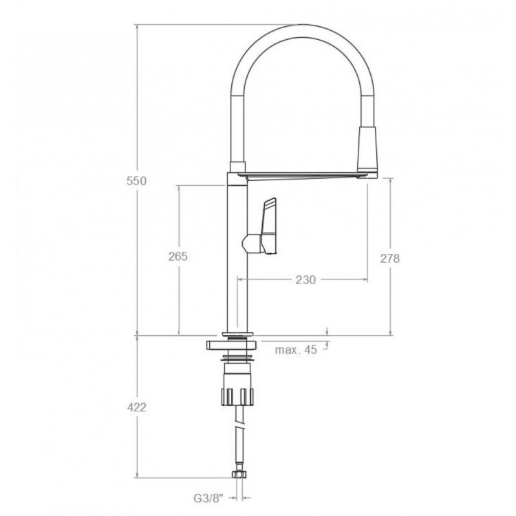 Кухонный смеситель ramonsoler Kitchen Mono