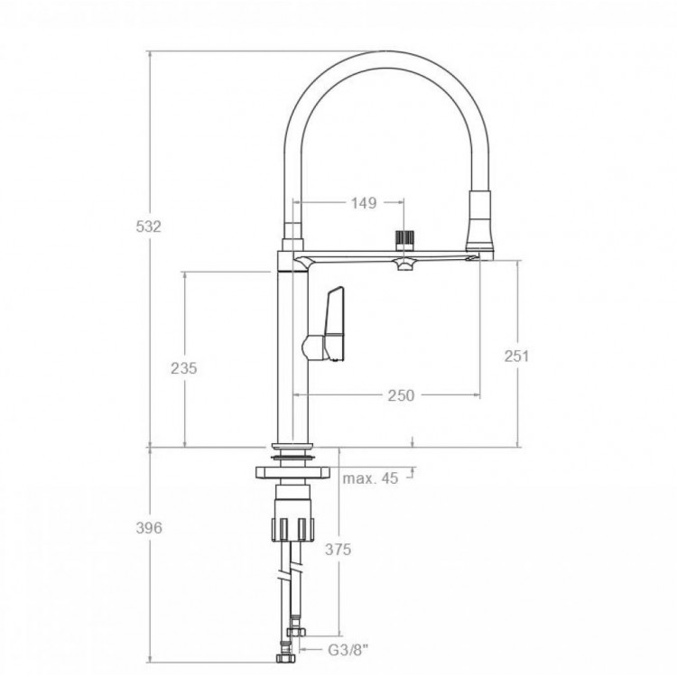 Кухонный смеситель ramonsoler Kitchen Mono Osmos