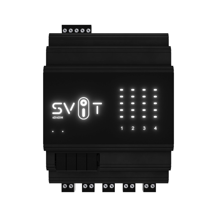 модуль 4DI4DIM SVIT _ для плавного керування навантаженнями змінного струму